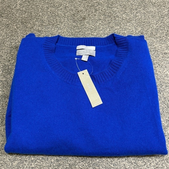 NWT Blue JCrew 100% Cashmere Croppd Fit Crewneck Sweater- Size 3X - Picture 6 of 6